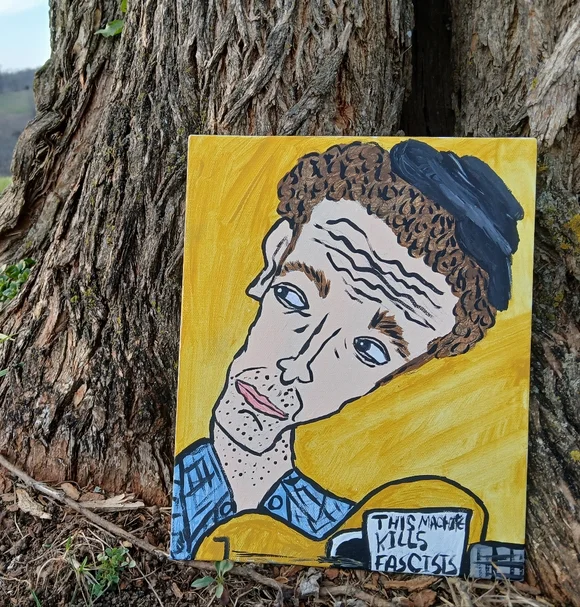Woody Guthrie Portrait Painting - Picture 6 of 11